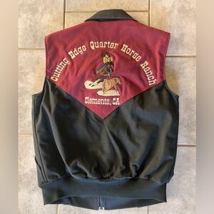 Cutting Edge Quarter Horse Ranch Black and Red Vest